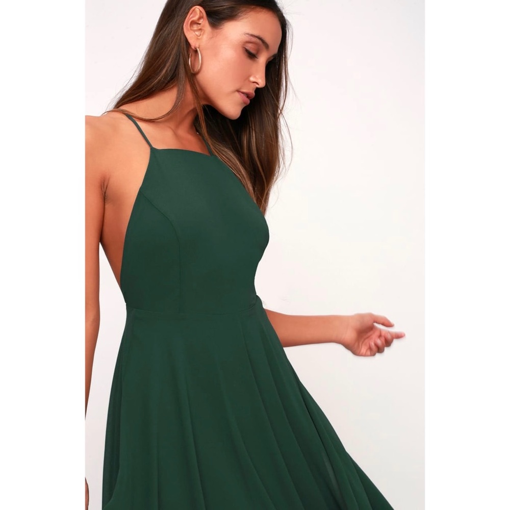 Mythical Kind of Love Dark Green Maxi Dress - Picture 4 of 5
